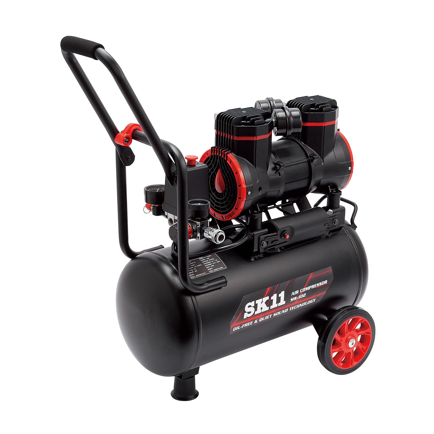 SK-11 オイルレス エアーコンプレッサー SR-045 Amazon | SK11(エスケー11) オイルレス エアーコンプレッサー SR