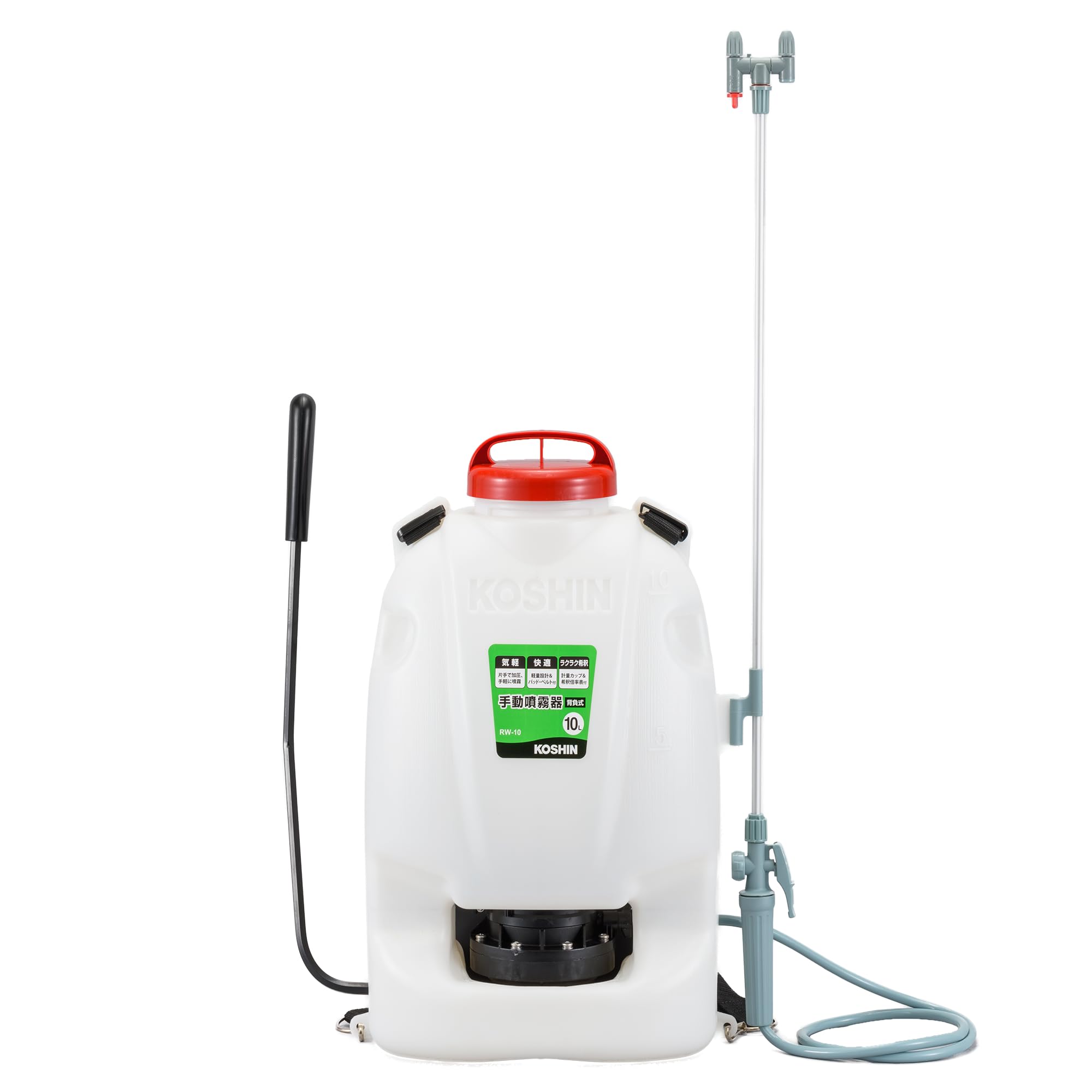 背負い式 手動噴霧器 貯蔵タンク 10L 競技場お師匠さん RW-10 ダイヤフラム 揚水機 人力 加圧 防疫 防除 除草 取りまかなう付き添い人