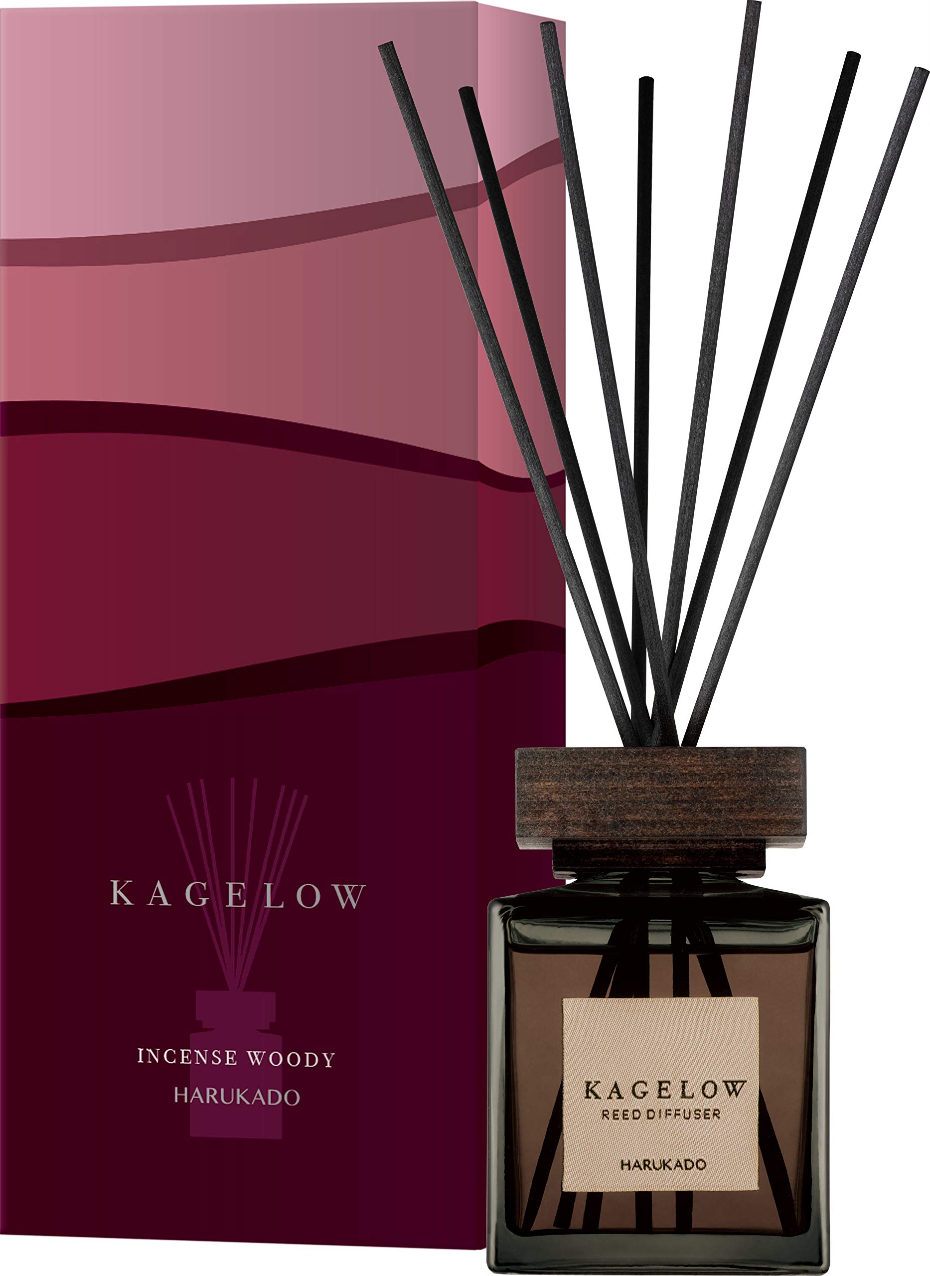 リードディフューザー KAGELOW カゲロウ Incense Woody インセンスウッディ 6256 280ml スティック 日本製 ボトル