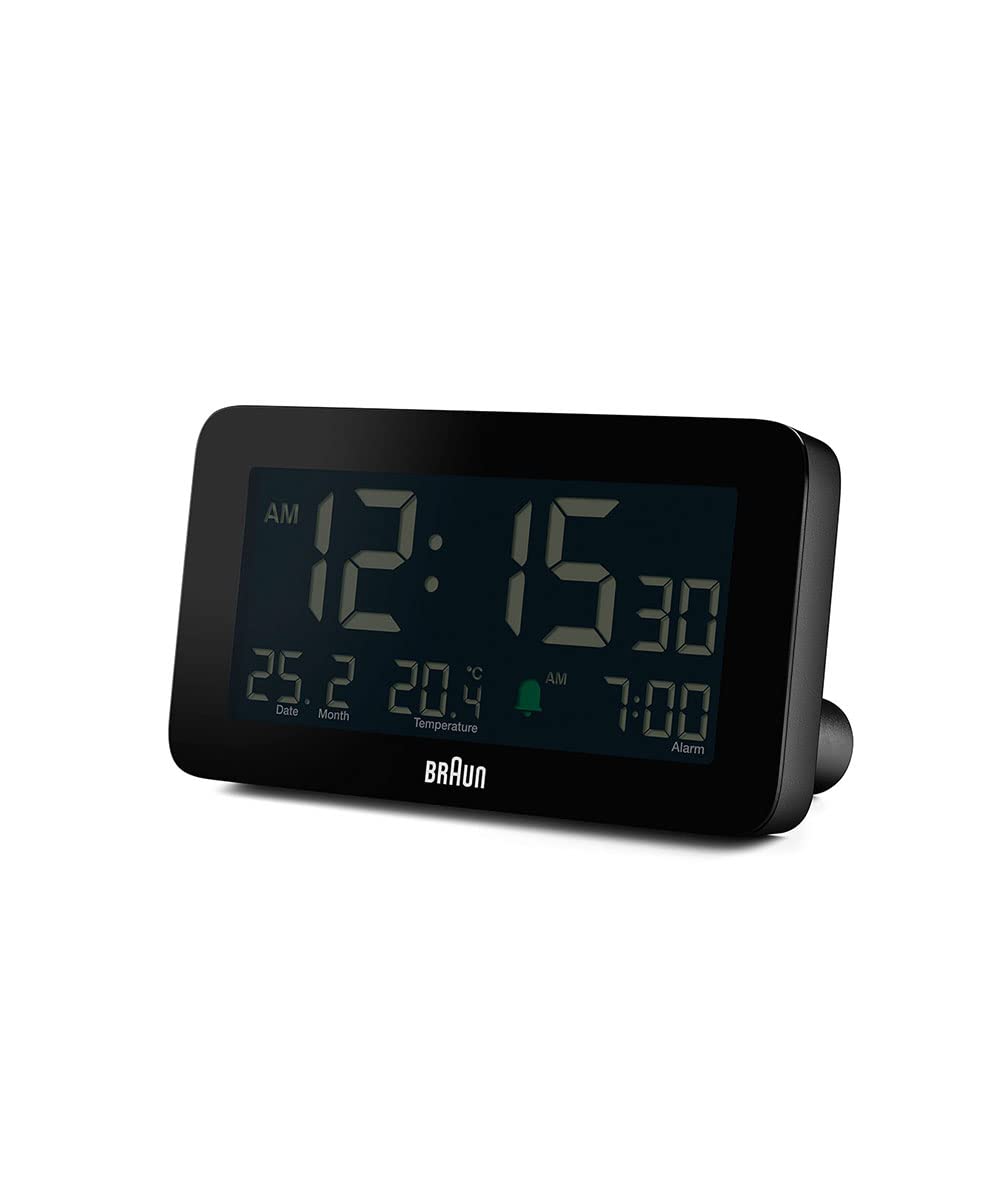【正規輸入品】/ブラウン gital Alarm Table Clock Black BC10B