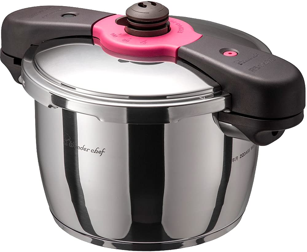ワンダーシェフ 圧力鍋 両手圧力鍋 5.5L IH対応 超高圧/高圧切替 時短 除菌力99.9% スチーム 浜田陽子 フルカラーレシピ本付き 10,686円