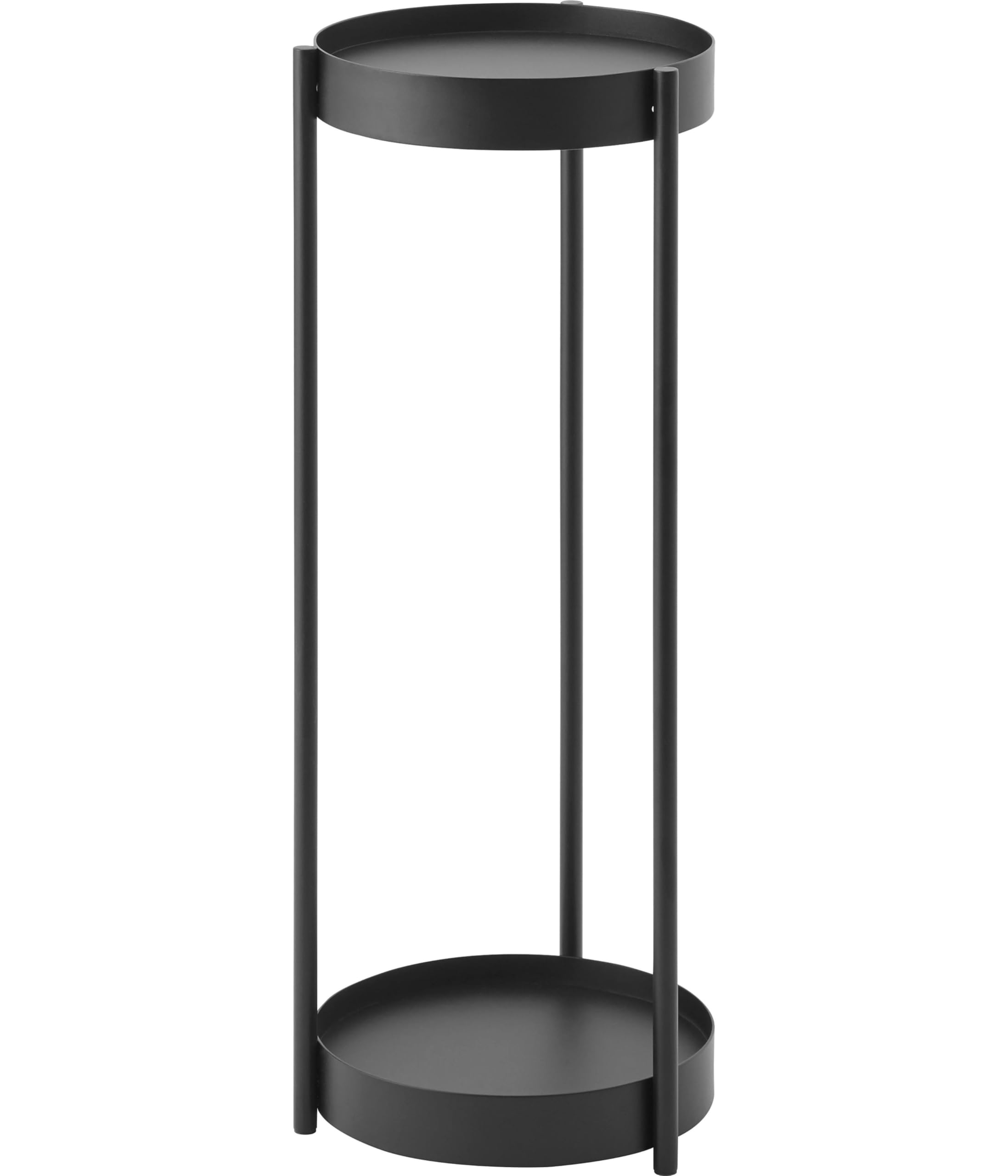 () キャスター付き プランタースタンド 2段 ブラック 約W25×D26.5×H70cm タワー tower フラワースタンド 観葉植物 ラクラク移動 4367