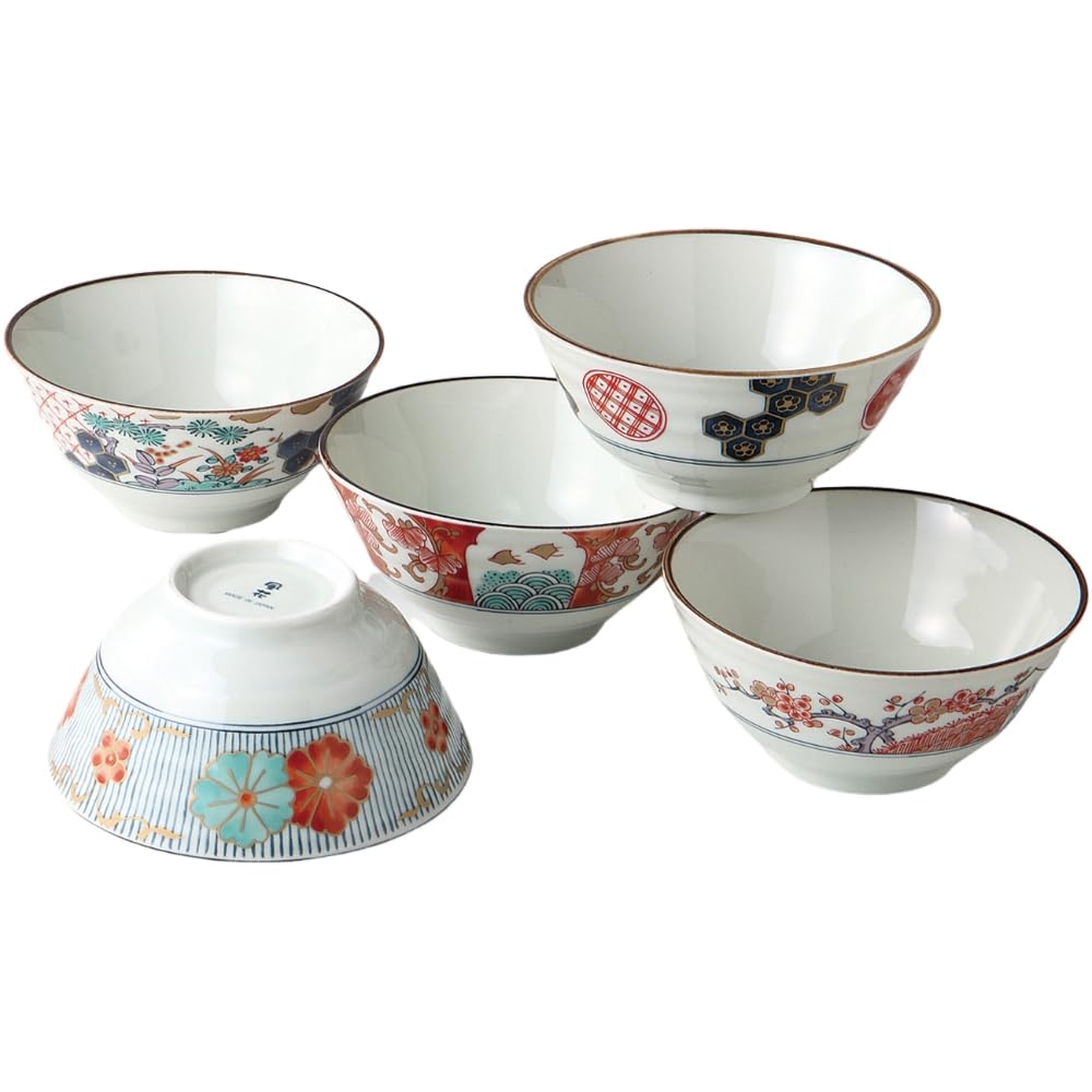 エールネット(-) 飯碗 ご飯茶碗 W14×D14×H6.5cm 染錦古伊万里 茶漬碗揃 磁器 美濃焼 日本製 5,402円