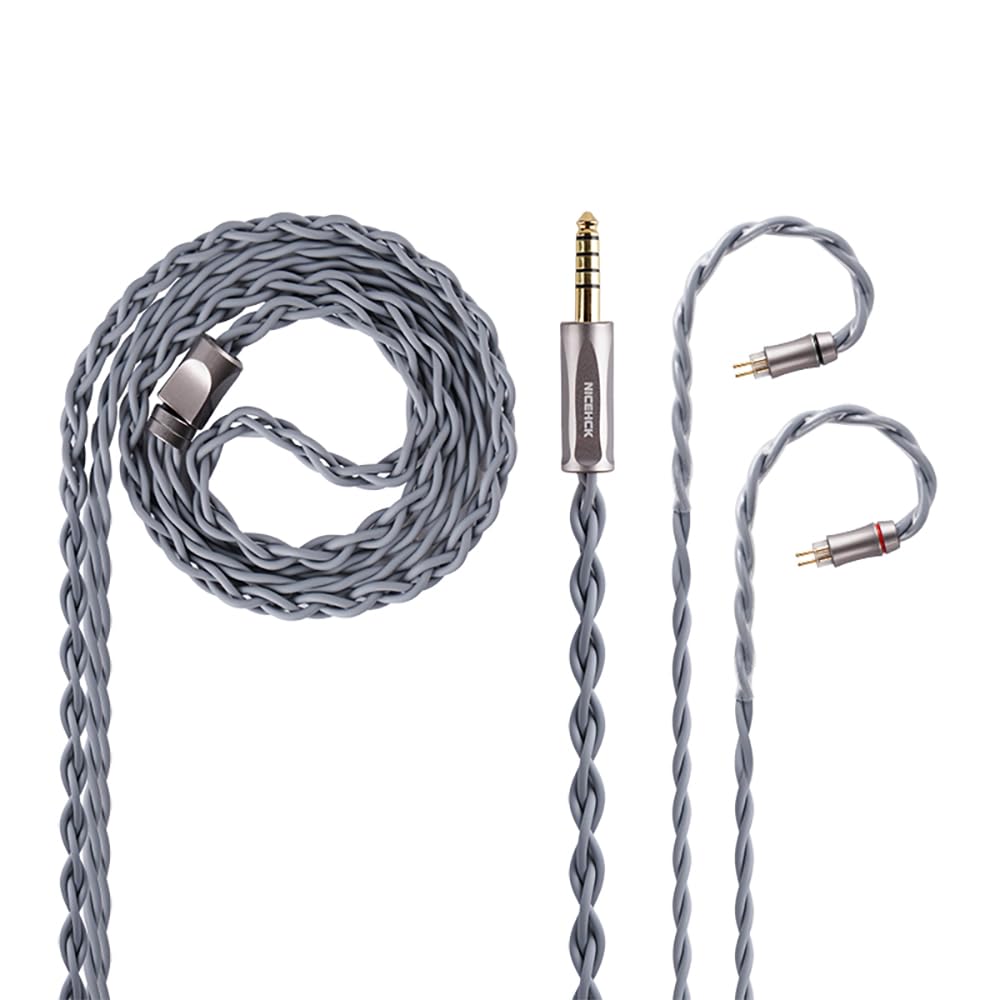 NICEHCK 1950saga イヤホンリケーブル 0.78mm 2Pin 4.4mm バランス 超高純度プレス単結晶銅OCC イヤホンアップグレードケーブル 交換用|空筆店