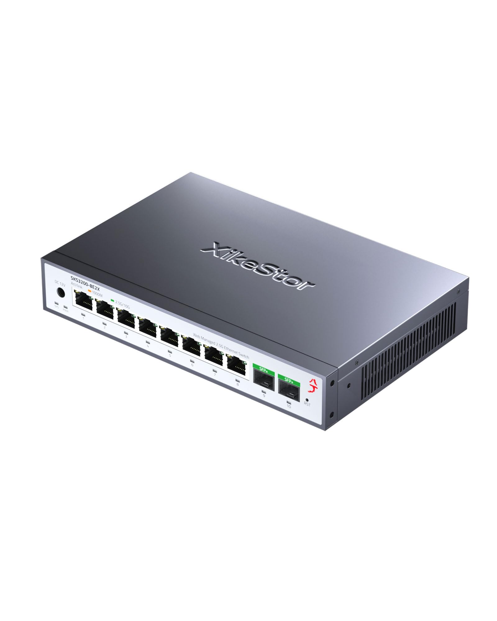 【送料無料】【10％OFFクーポン配布中】XikeStor 10ポート 2.5G ウェブ管理型 イーサネットスイッチ LACP/VLAN/QoS/STP/IGMP対応 2.5ギ