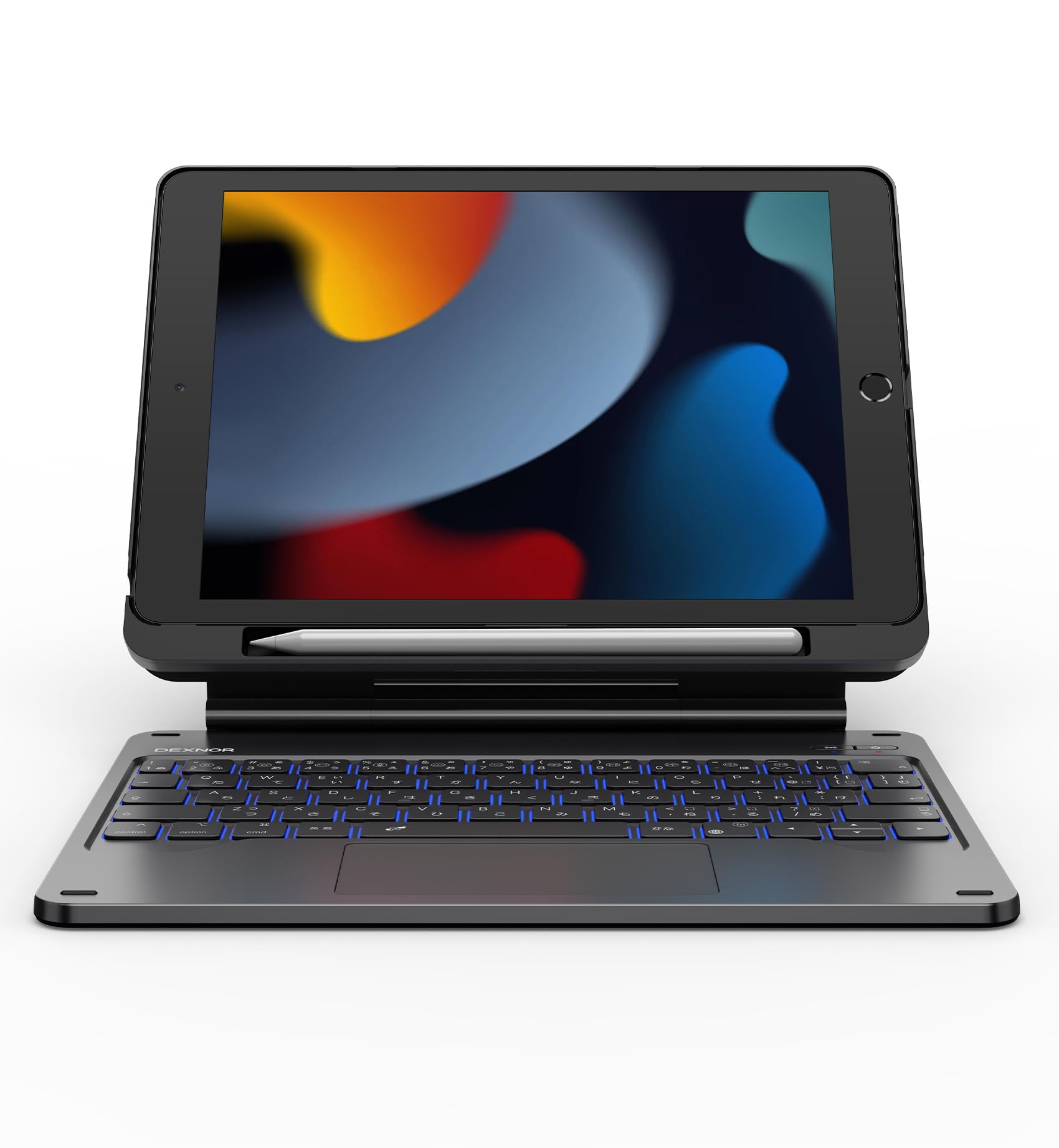 【送料無料】【10％OFFクーポン配布中】Dexnor iPad第9世代用ケース（キーボード付き） フローティングカンチレバーマグネットスタンド