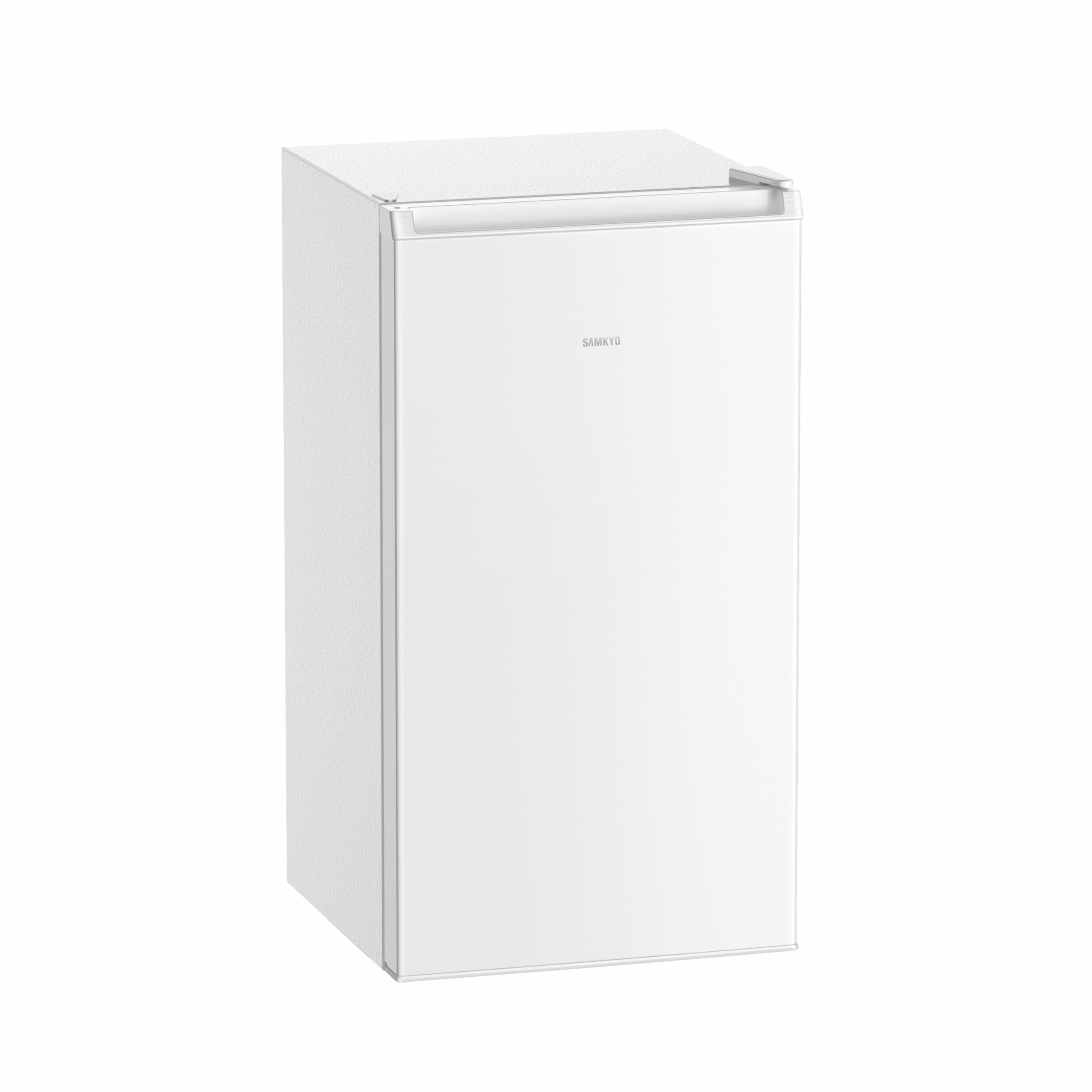 【送料無料】SAMKYO 冷蔵庫 一人暮らし用 95L 小型 スリム 幅44.4cm 直冷式 右開き 1ドア 静音 耐熱天板 GU95S ホワイト|空筆店