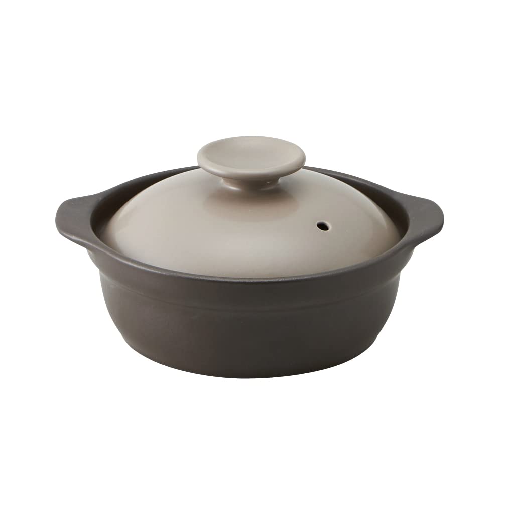 【クーポンで10％OFF！！】【送料無料】TAMAKI サーマテック一人用 IH対応 超軽量土鍋 6.5号 23cm 800ml モカ T-942383