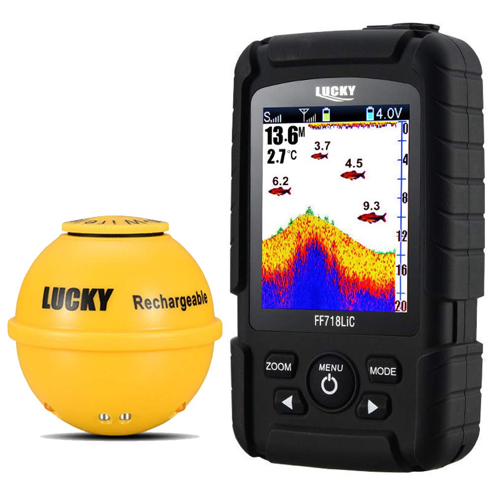 【正規代理店】LUCKYLAKER 魚群探知機 防水 ワイヤレス 魚探 投げ釣り ワカサギ バス 釣り｜空筆店