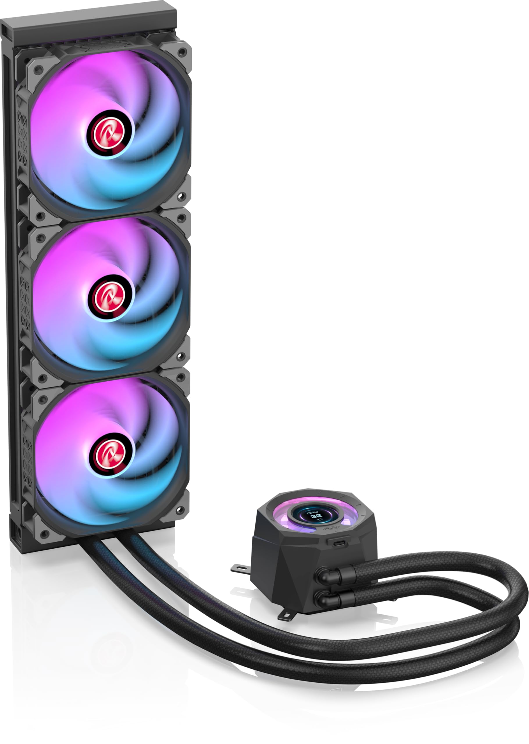 【送料無料】RAIJINTEK ライジンテック CYCLOPS 360 BLACK AIO水冷CPUクーラー 、1.4インチLCDスクリーン、高性能液体金属熱伝導ペース｜空筆店