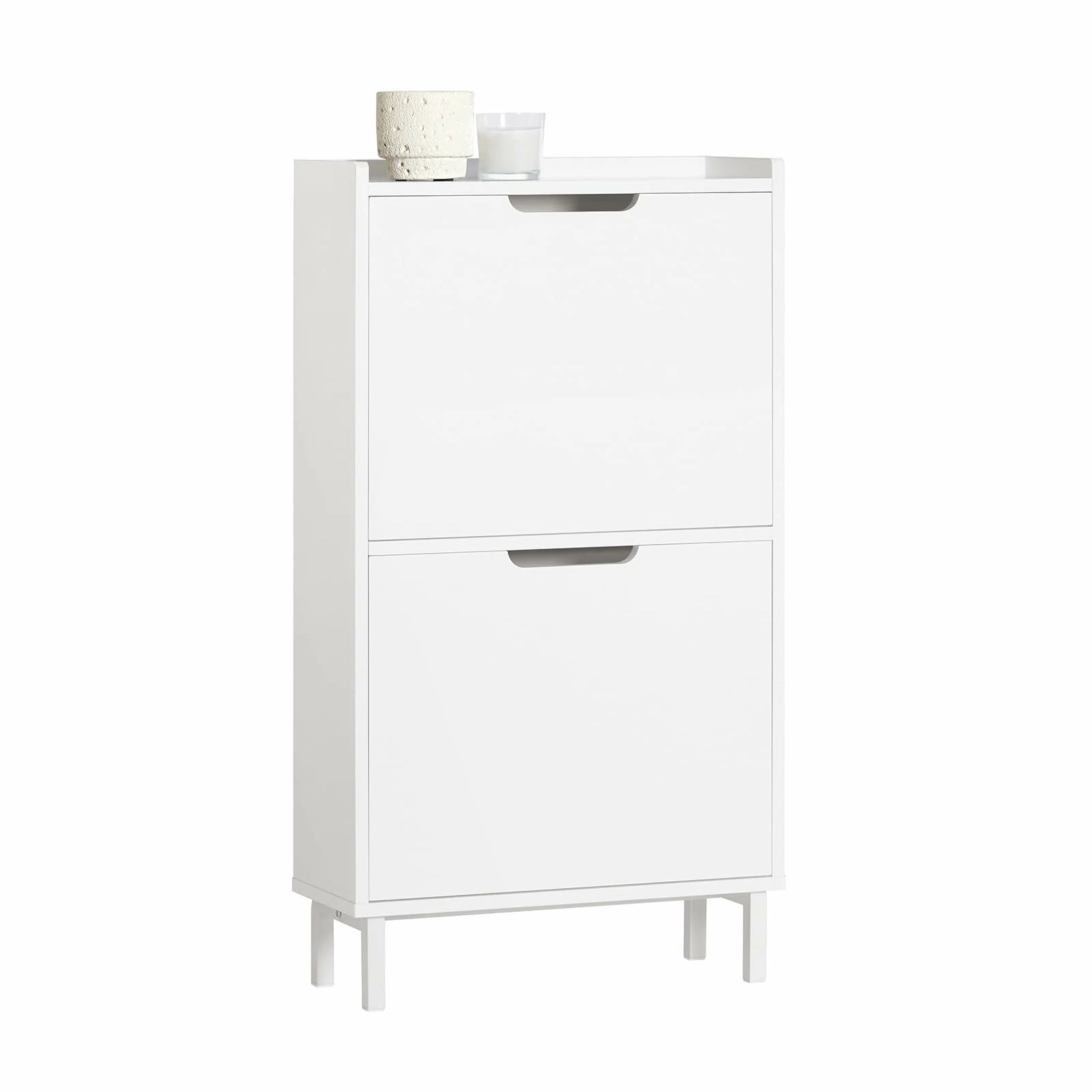 【クーポンで10％OFF！！】【送料無料】SoBuy シューズボックス 薄型 靴箱 下駄箱 スリム 幅50*奥19*高さ91cm 大容量 省スペース 木製