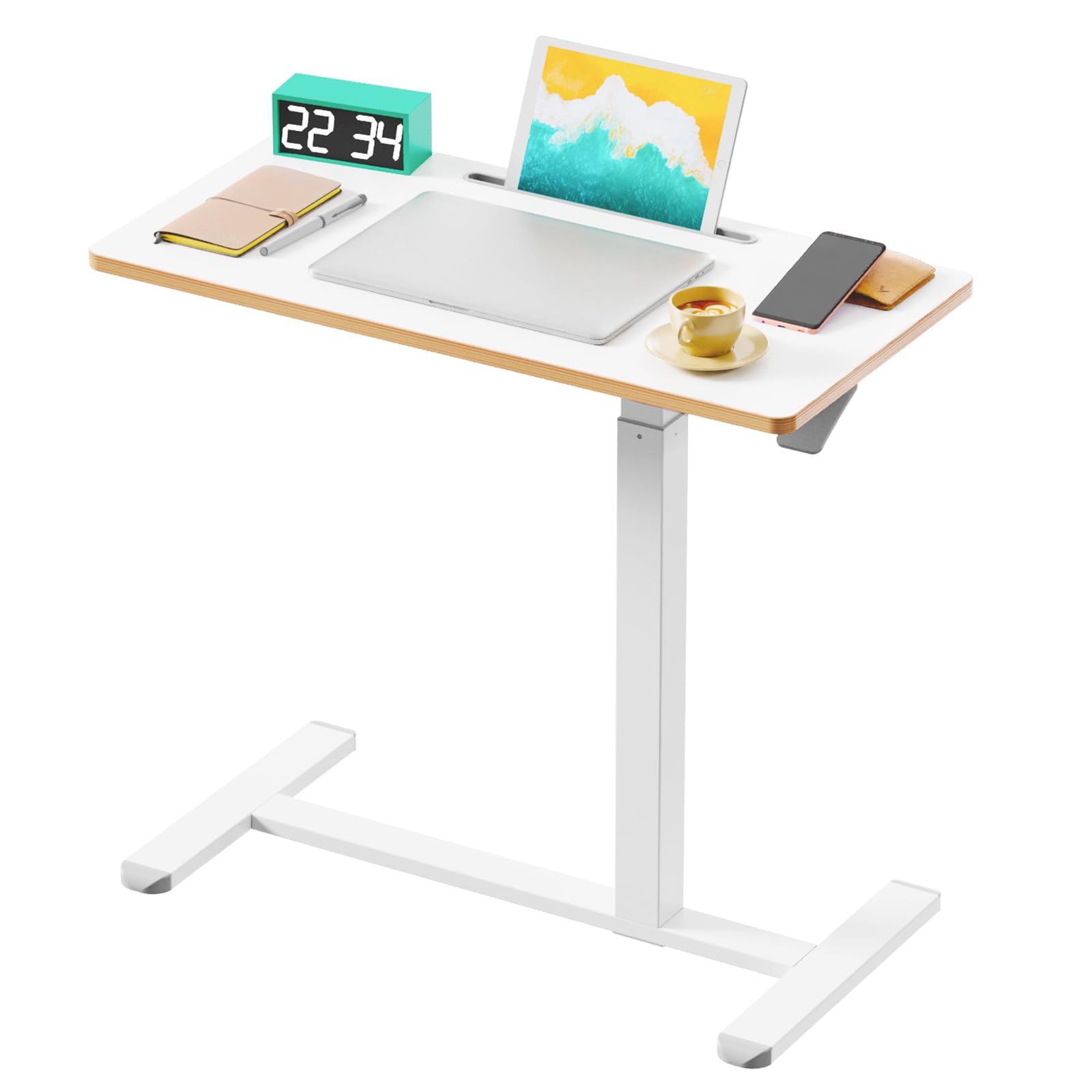 【クーポンで10％OFF！！】【送料無料】GIBBON MOUNTS 昇降式デスク 幅80cm&times;奥行き40cm サイドテーブル 2ステップで組立完了 スタンデ｜空筆店