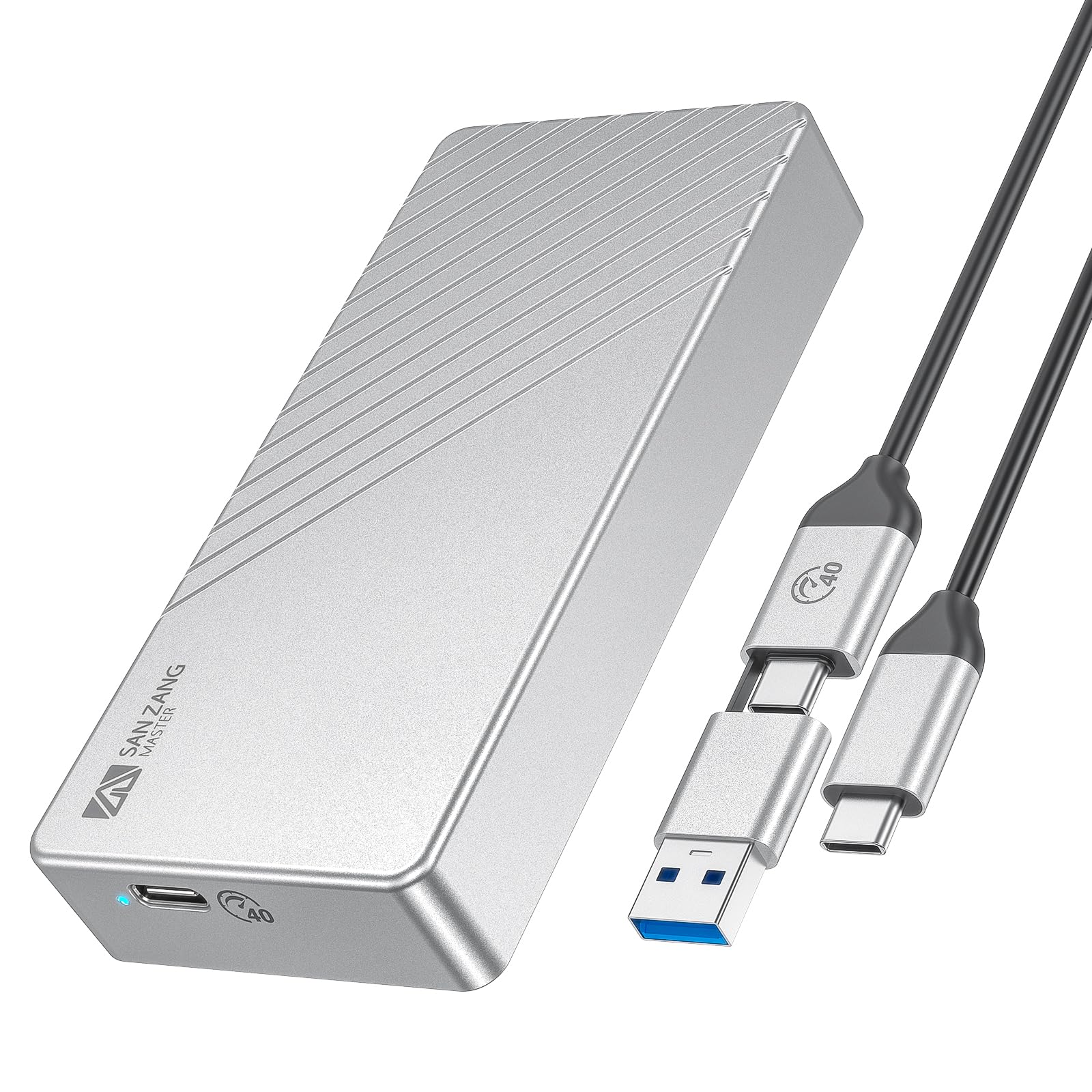 【クーポンで10%OFF!!】【送料無料】M.2 SSD 外付けケース40Gbps USB4.0 NVMe M.2 SSDケース 高放熱 Thunderbolt 3/4 ポータブル SSD