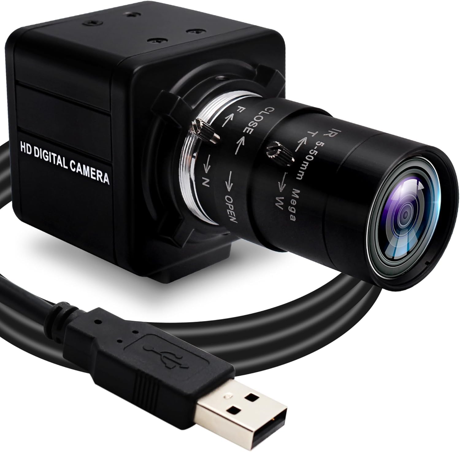 【送料無料】【10％OFFクーポン配布中】800万画素 USBカメラ マニュアルフォーカス 8MP Webカメラ 5-50mm 可変焦点レンズ CMOS IMX179 s