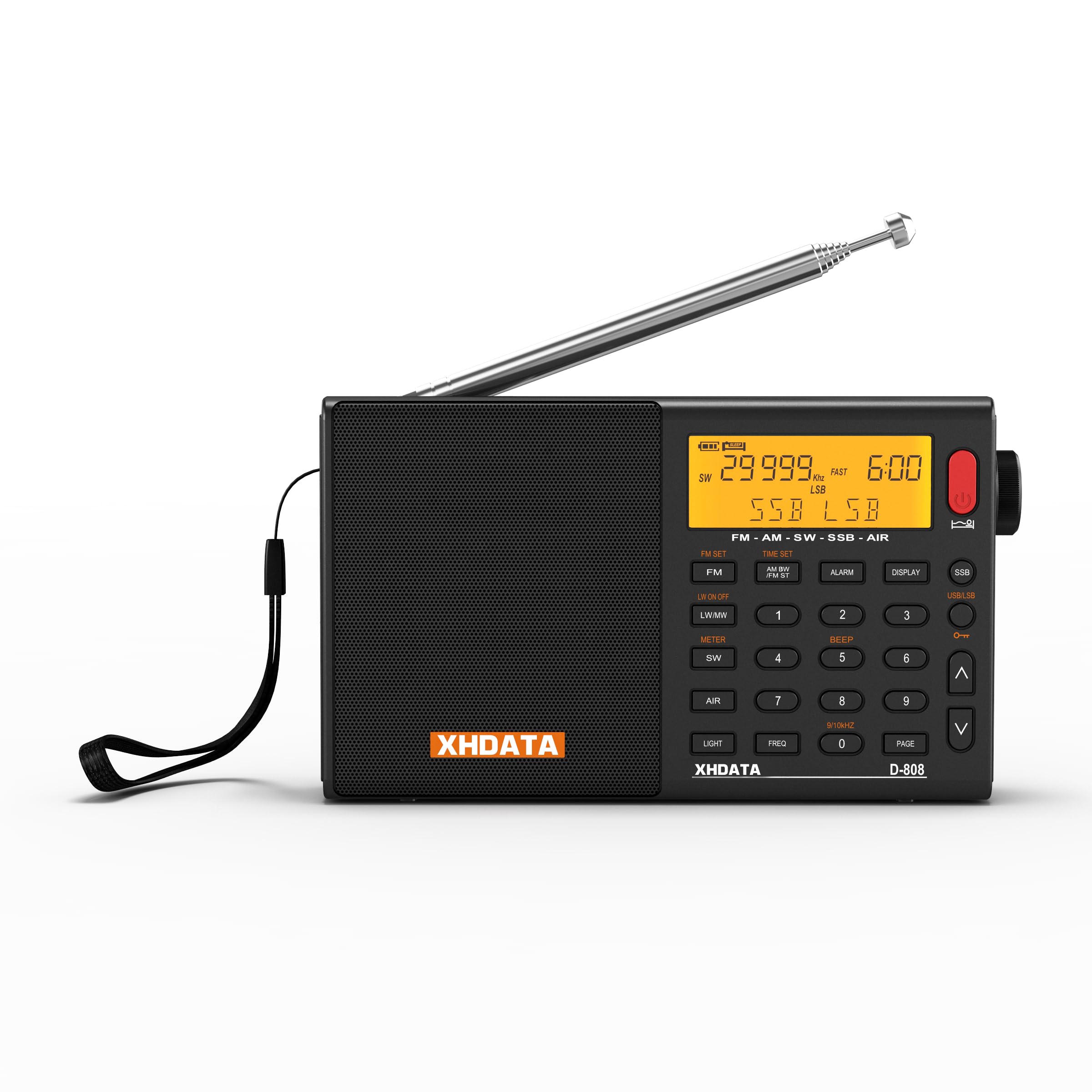 【送料無料】【10％OFFクーポン配布中】XHDATA D-808 ポータブルラジオ FM AM SW LW ワイドFM エアバンド SSB BCL DSP RDS ポケットラジ 9,967円