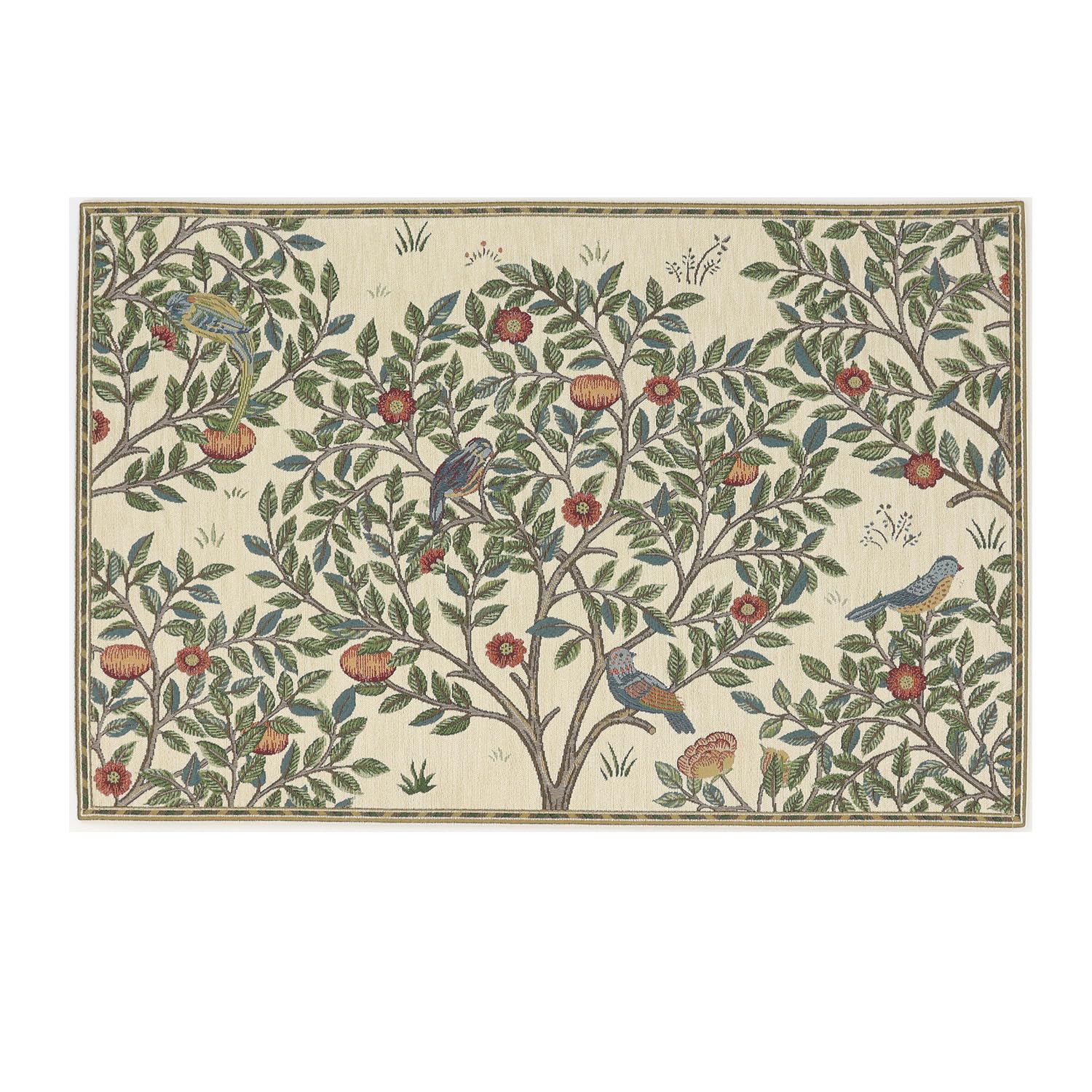 モリスデザインスタジオ マット ケルムスコットツリー アイボリー 60X90cm FH1711A