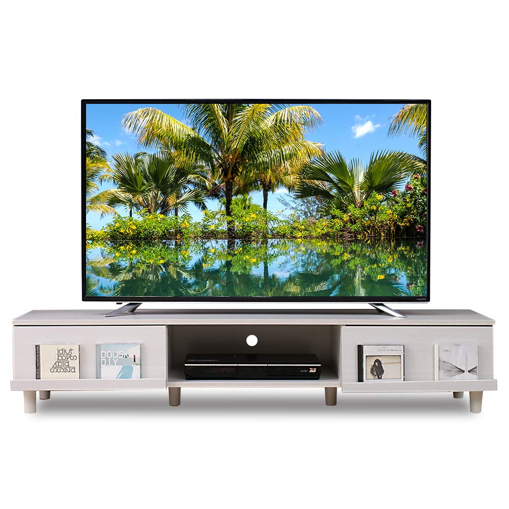【32-65型推奨】 テレビ台 ローボード オフホワイト 幅150×奥行約42×高さ約30cm BAB-150A