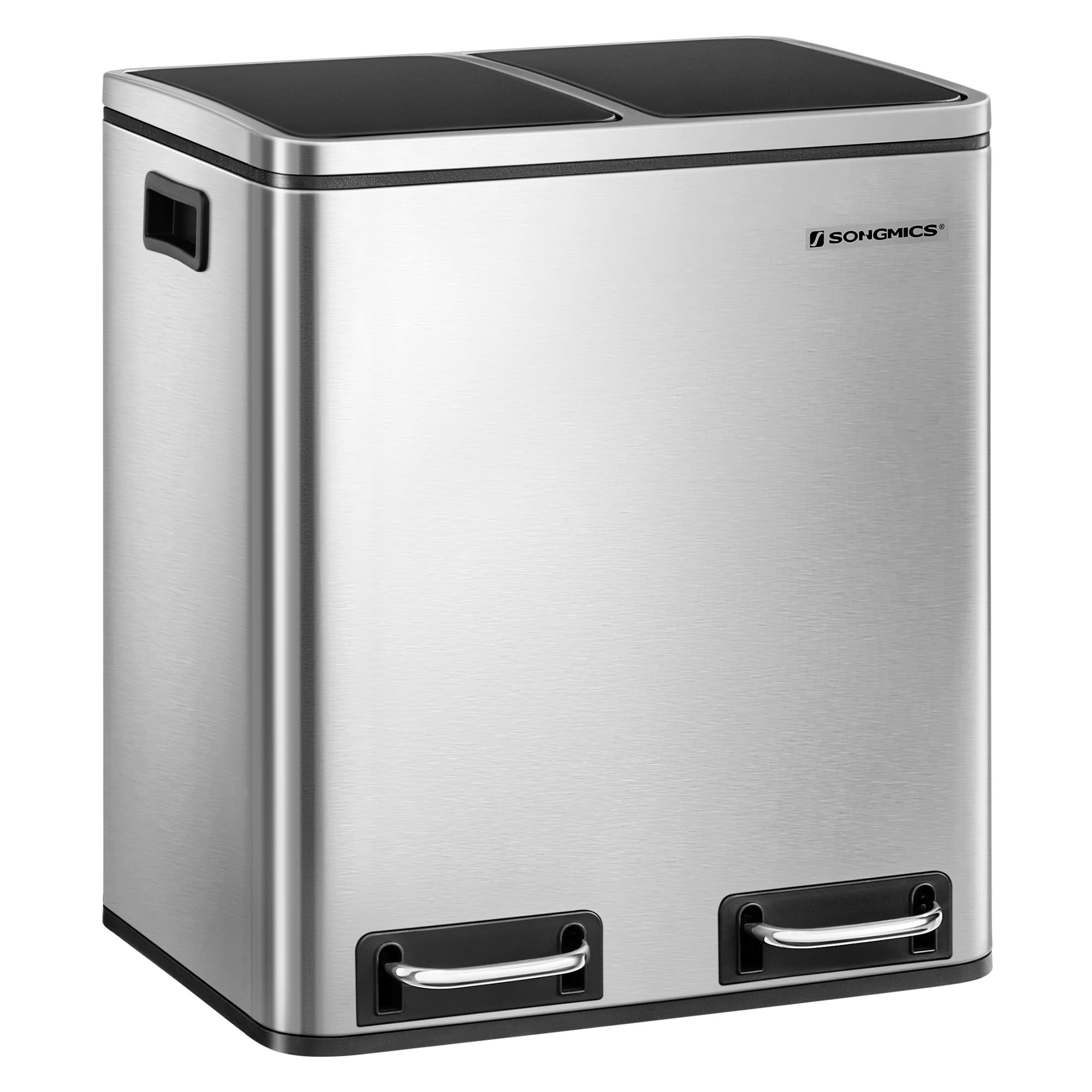 ゴミ箱 ダストボックス ペダル式 分別 2x15L 蓋付き インナーバケット二つ ステンレス 密閉 音無し おしゃれ スリム キチン 室内