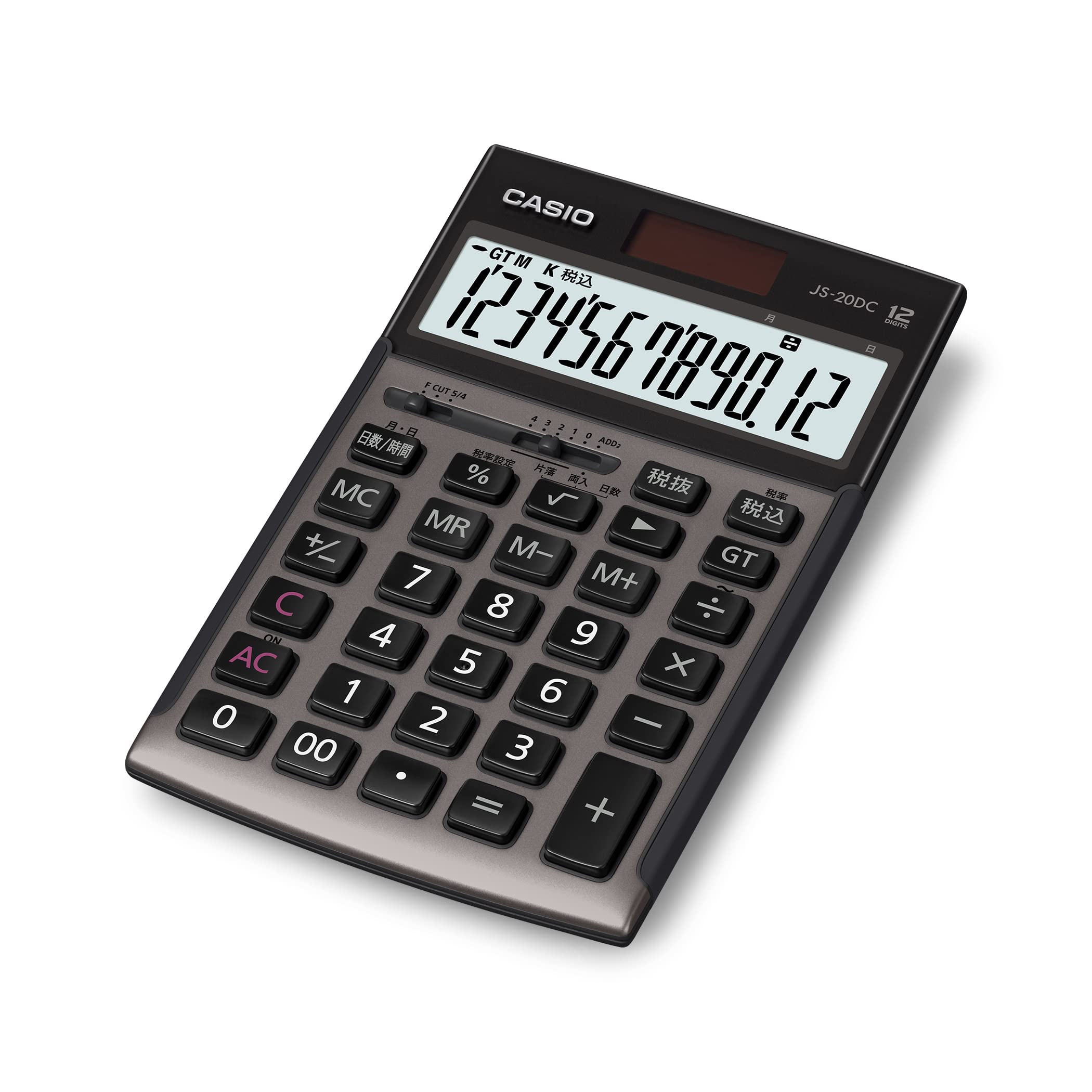 カシオ 本格実務電卓 桁 日数\u0026時間計算 ジャストタイプ グレージュブラウン JS-20DC-GB-N グリーン購入法適合 エコマーク認定