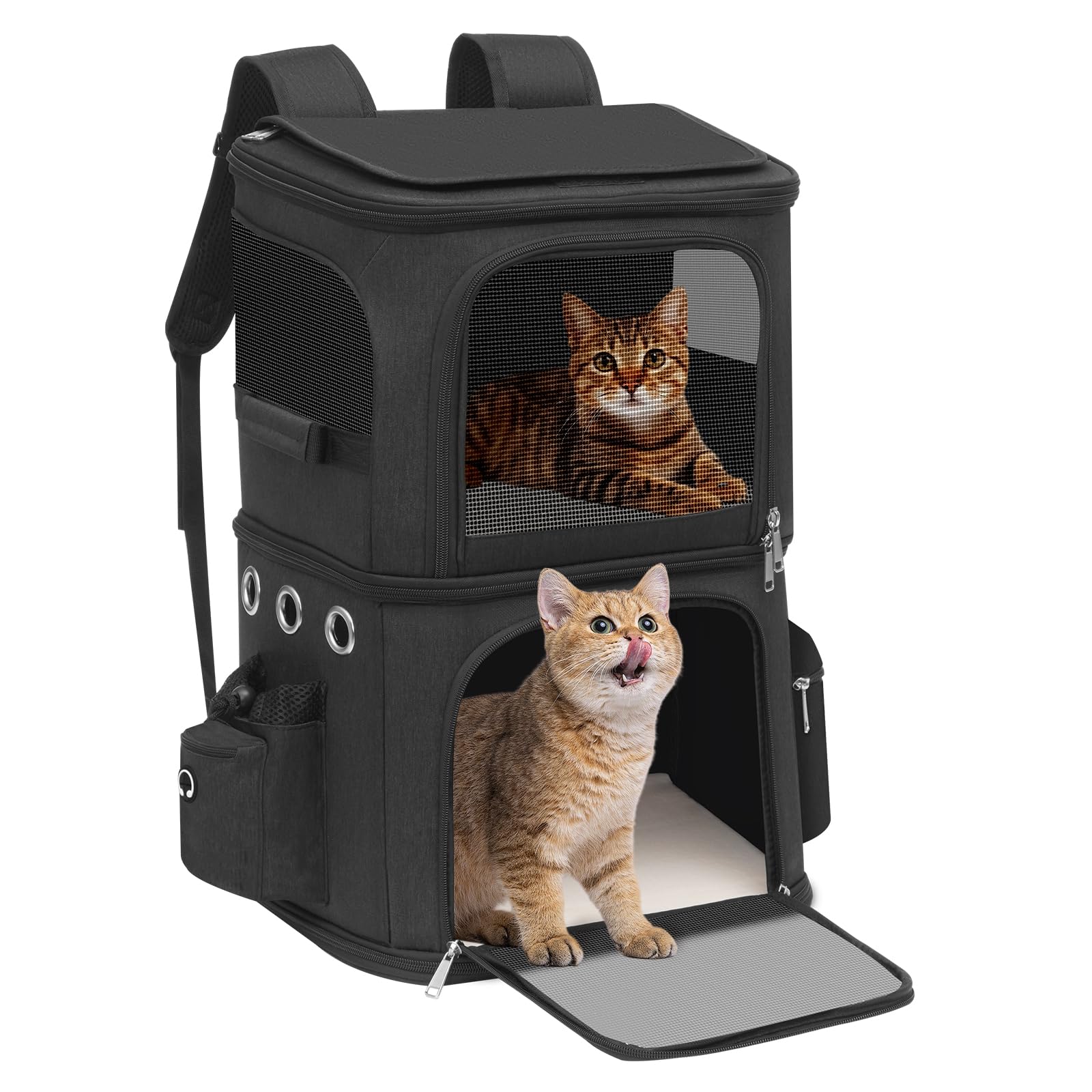 ペット リュック キャリー 猫 犬 キャリーバッグ 2段式 大空間 拡張 ペットキャリー ペットリュック ペット ペットバッグ ペット バッグ 猫 犬 いぬ ねこ 避難 旅行 通院 お出かけ 軽量 災害 臨時 ペットハウス｜空筆店