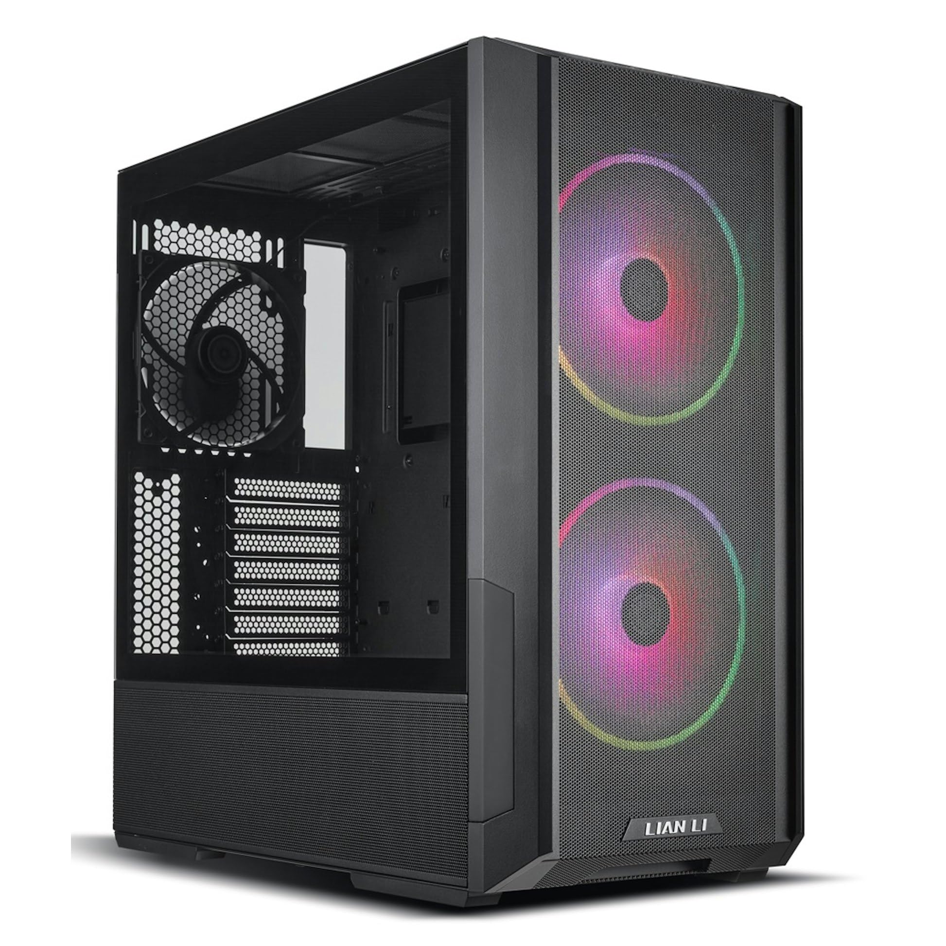 -対応ミドルタワーケース ANCOOL 216 RX ブラック 160mm ARGBファン2基/140mm PWMファン1基標準搭載 E-ATX(幅280mm以下)/