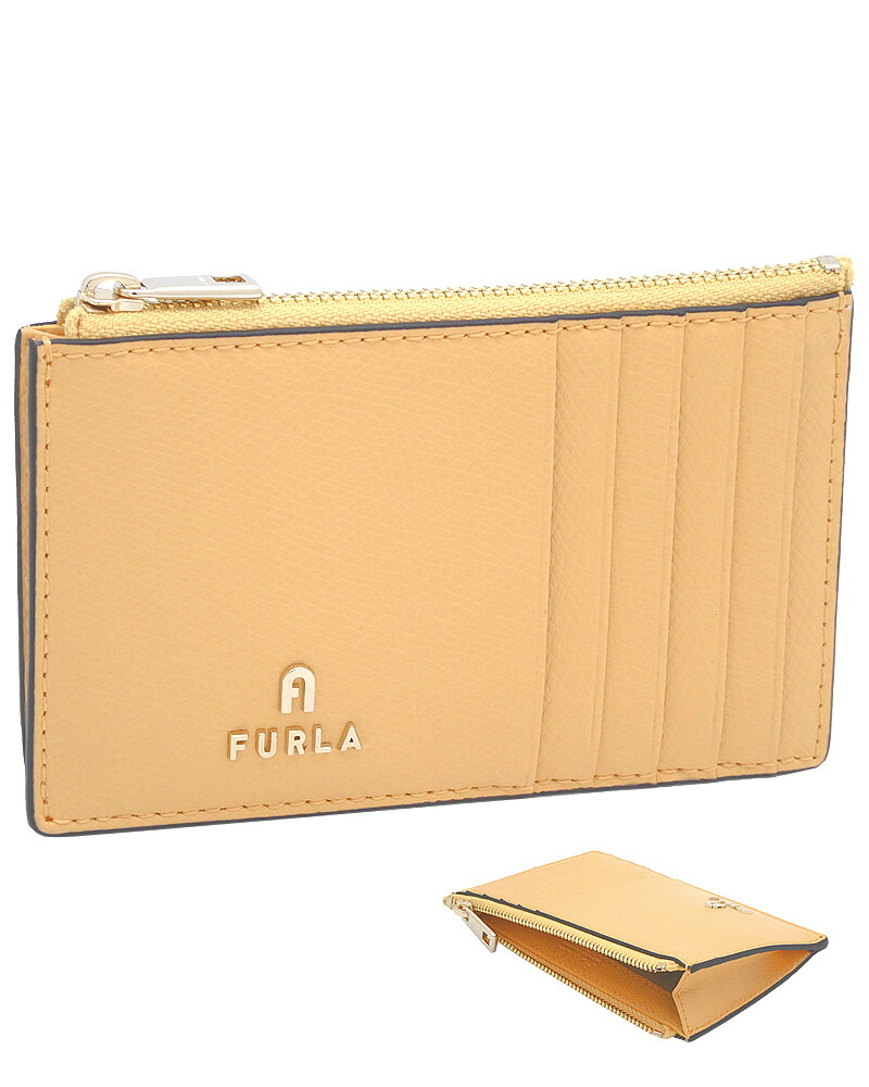 【2025年春夏 新作】 フルラ フルラ Furla Camelia カードケース M CREMA クリームイエロー WP00310_ARE000_1007_CRE00 カメリア カードホルダー コインケース 小銭入れ レディース 【新品 新作 未使用 正規品】