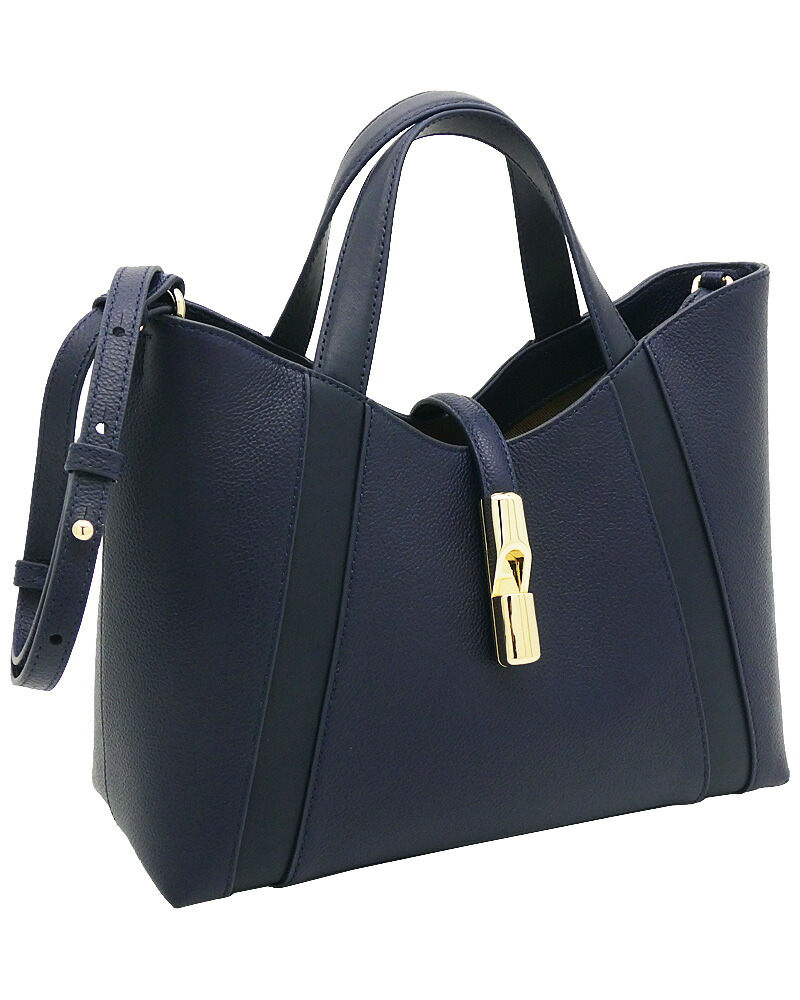 【2025年秋冬 新作】 フルラ Furla Goccia トートバッグ S BLU REALE ブルー WB01789_BX3353_1007_4533S ゴッチャ コンパクト ハンドバッグ 2WAYクロスボディバッグ レディース 【新品 新作 未使用 正規品】｜sorfege