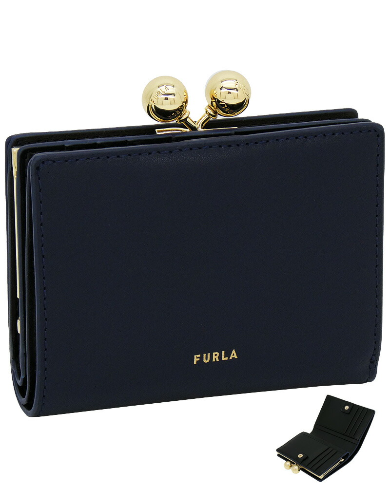 【2025年秋冬 新作】 フルラ Furla Dots コンパクト財布 S BLU REALE ブルー WP00541_BX3104_1007_4533S ドット 二つ折り がま口財布 コンパクトウォレット レディース 【新品 新作 未使用 正規品】