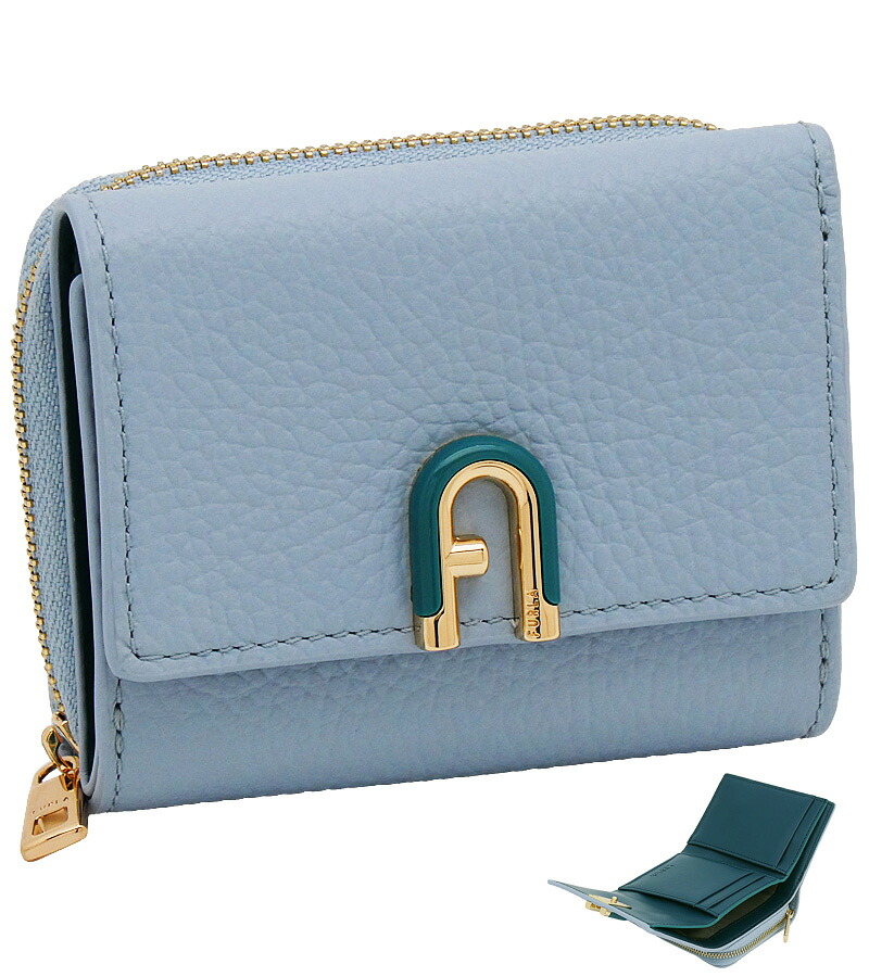 【2026年春夏 新作】 フルラ FURLA Idea コンパクト財布 S CARTA DA ZUCCHERO+AMATORE BLUE int. ライトブルー WP00590_HSF000_9135_4568S イデア 三つ折り コンパクトウォレット レディース 【新品 新作 未使用 正規品】|sorfege
