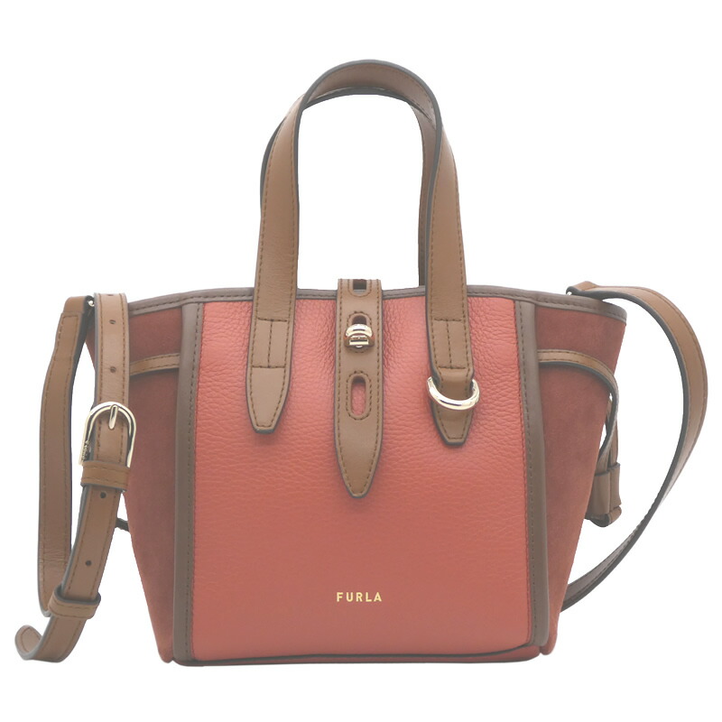 ☆FURLA☆ NET Tote Mini 2wayトート COGNAC×MARSHMALLOW♪ ☆FURLA☆ NET Tote Mini 2wayトート COGNAC×MARSHMALLOW