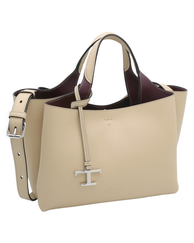 トッズ TOD'S レザー バッグ ミニ XBWAPAFL100QRI6O44 tods 2WAY ミニトートバッグ ハンドバッグ クリーム系 レディース 【新品 新作 未使用 正規品】|sorfege