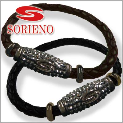 SORIENO(ソリエノ)αLeather 腕輪(鵞鳥メタ） 運動競技腕輪 思わしい 腕輪