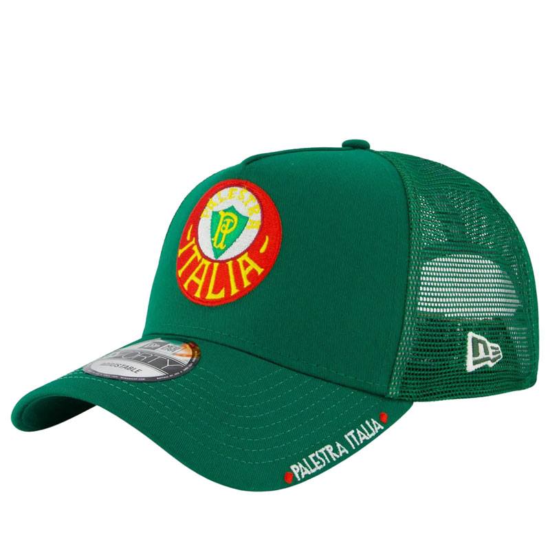 パルメイラス公式クラシックメッシュキャップ PALESTRA ITALIA PALMEIRAS NEW ERA 9FORTY グリーン ニューエラ帽子