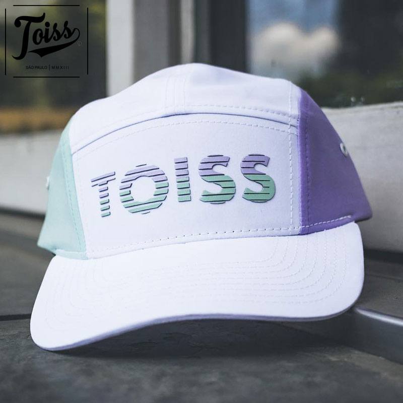【TOISS】ジェットカーブキャップ FIVE PANEL COLORS バックルバック | ホワイトマルチ