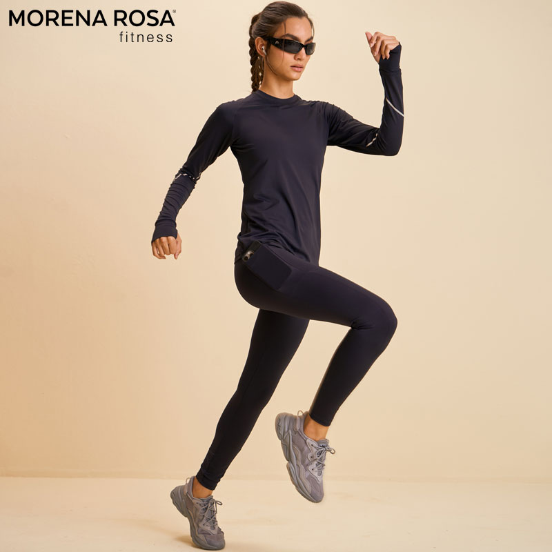 Morena Rosa Fitness モレナローザ ポケット付きハイウエストレギンス ヨガ・トレーニングウェア ブラック｜SORTE Brazil