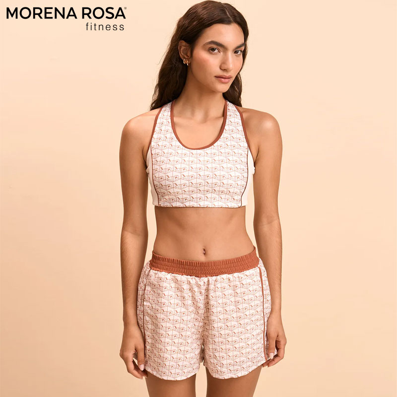 Morena Rosa Fitness モレナローザMRロゴデザイン レーサーバックブラトップ ヨガ・トレーニングウェア｜SORTE Brazil