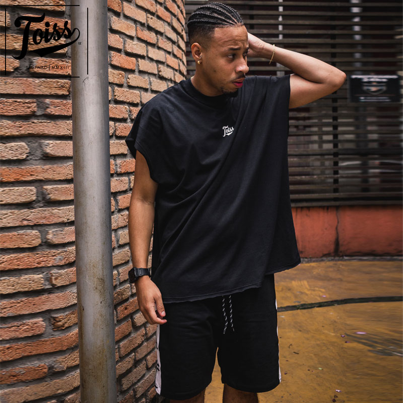 【TOISS】トイス オーバーサイズタンクトップTシャツ バックライン FAIXA ブラック SORTE Brazil