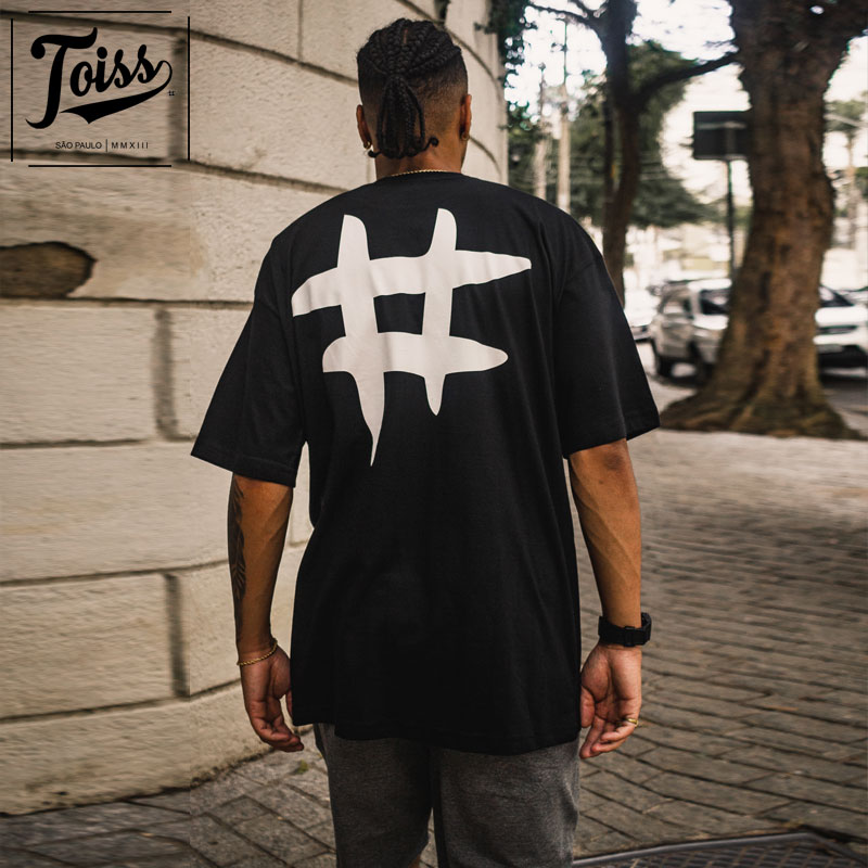 【TOISS】オーバーサイズ タンクトップTシャツ FAIXA ブラック TOISS】トイス オーバーサイズタンクトップTシャツ バックライン