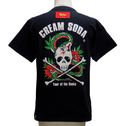 楽天市場】CREAMSODAクリームソーダ CS 新ドクロ TシャツPD00T-06
