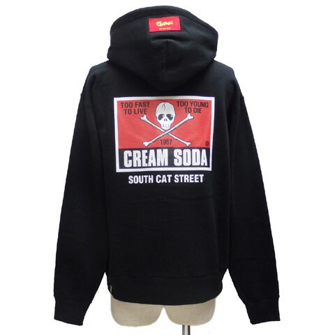 【肉厚 裏起毛】クリームソーダ CREAM SODA 40周年記念 パーカー 楽天市場】CREAM SODA クリームソーダ CS SKULL FLAGプル