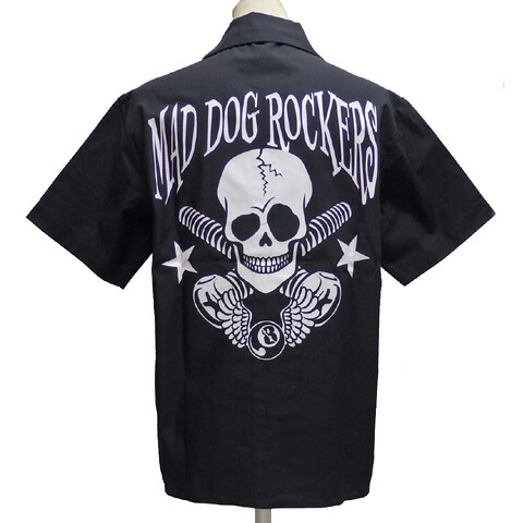 【楽天市場】MAD DOG ROCKERSマッドドッグロッカーズ 半袖ワークシャツ[ MDRスカル 8BALL ]-MTO-000043 ...