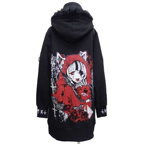 SEXPOTセックスポット REVERSE SKULL LONG ZIPパーカー[ 噛み付けば？ ]SB08790-10103/【送料無料】
