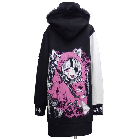 SEXPOTセックスポット REVERSE SKULL LONG ZIPパーカー[ 噛み付けば？ ]SB08790-10204/【送料無料】