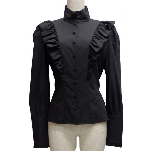 Sheglitシェグリット スタンドカラー リボンパフ ブラウス imgrc0109238365.jpg