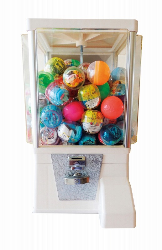 【ガチャコップ コイン仕様1台(白)】景品　お祭り　くじ・抽選ツール・イベントツール
