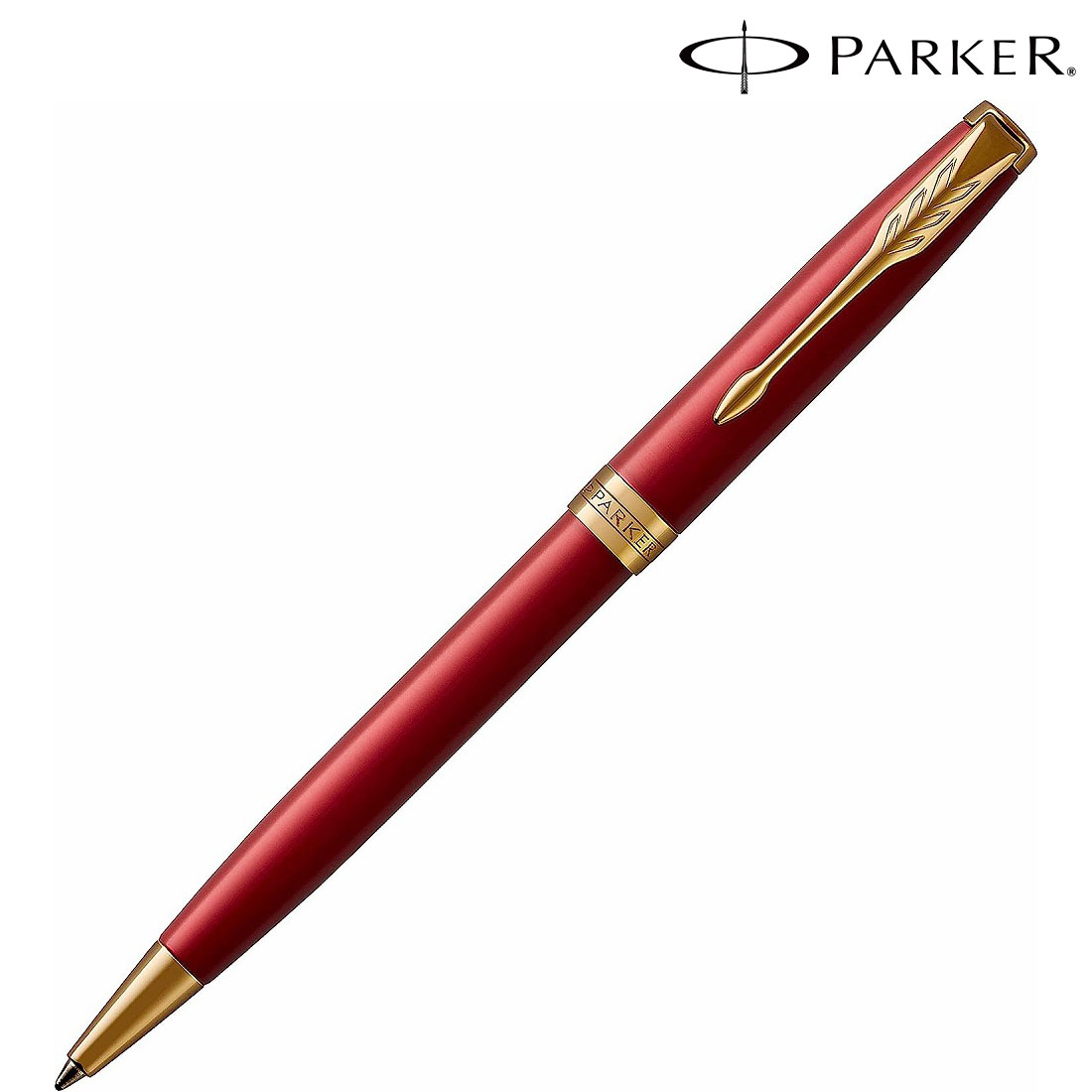 ＼ 福利厚生 周年 卒業 記念品　ブランド筆記具 / 【【名入れ専用】 PARKER パーカー ギフト包装 レーザー名入れ対応・ソネットレッドGT ボールペン】 ” 企業や学校、お店の周年・設立・創立・開店にお勧めのノベルティ・記念品に ”