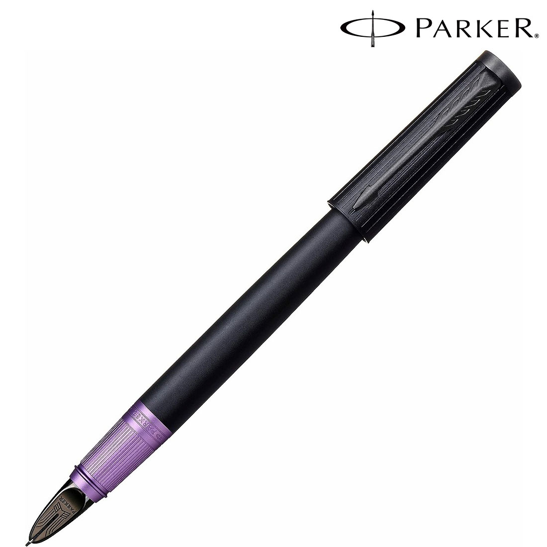 ＼ 福利厚生 周年 卒業 記念品　ブランド筆記具 / 【【名入れ専用】 PARKER パーカー ギフト包装 レーザー名入れ対応・インジェニュイティ スリム ディープブラックパープル 万年筆 BT】 ” 企業や学校、お店の周年・設立・創立・開店にお勧めのノベルティ・記念品に ”