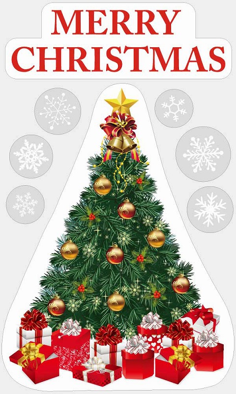 ＼ 店舗 業務用 物販向け　クリスマスの店舗装飾品 / 【[店舗装飾品] ウィンドウステッカークリスマスツリー】 ”特売・売り出し・イベント・抽選会向けのツールやキットなどに ”