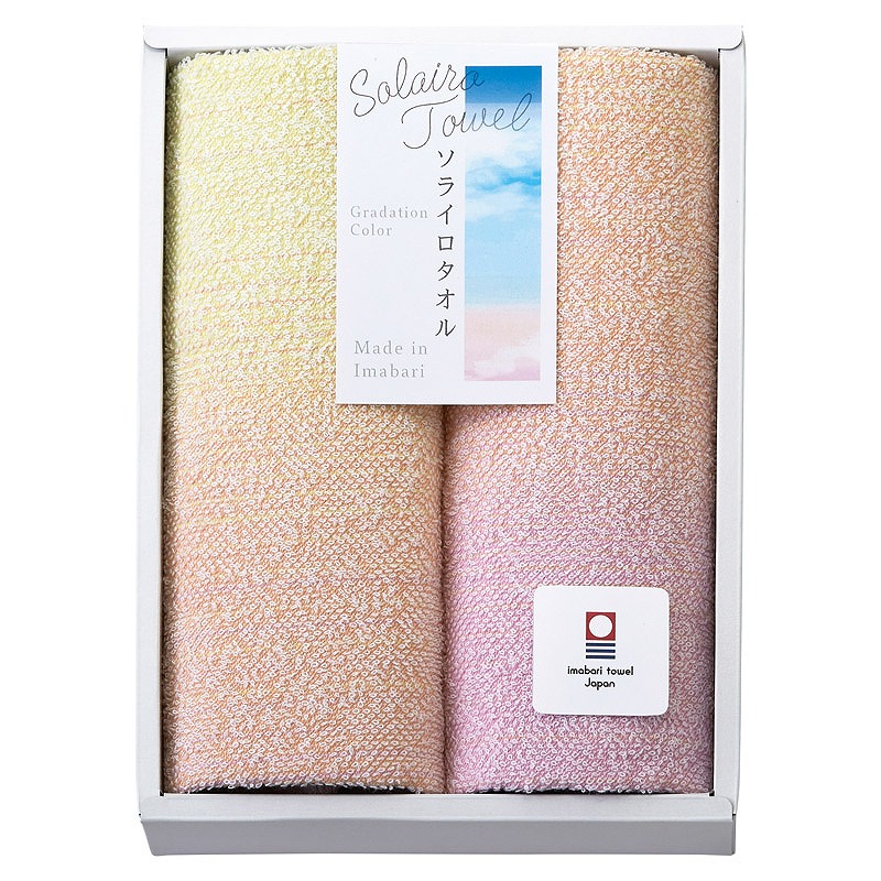 ＼ 　麺類 / 【Solairo Towel (ソライロタオル) フェイスタオル2P ピンク】画像