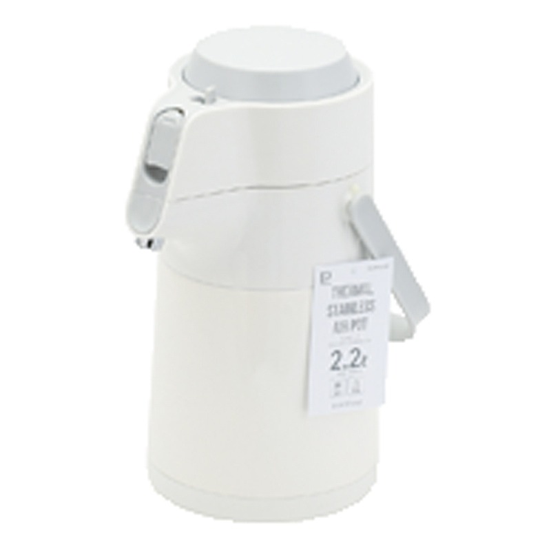 ＼ 販促品 ノベルティ グッズ 膳立て手道具 / 【ステンレスエアーポット2.2L ミルキー白いこと】 ”  身寄り・身寄り層に一般受けの商いものを集めました。”